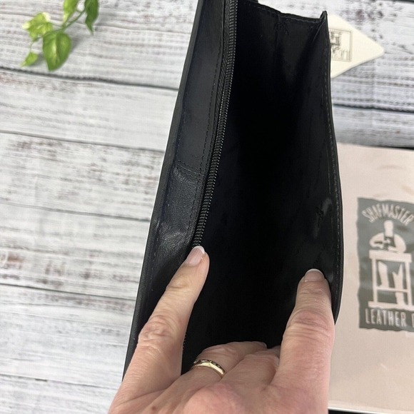 Vintage 1998 Shafmaster Amboldi Black Leather Office Day Planner Address Book - Picture 8 of 16